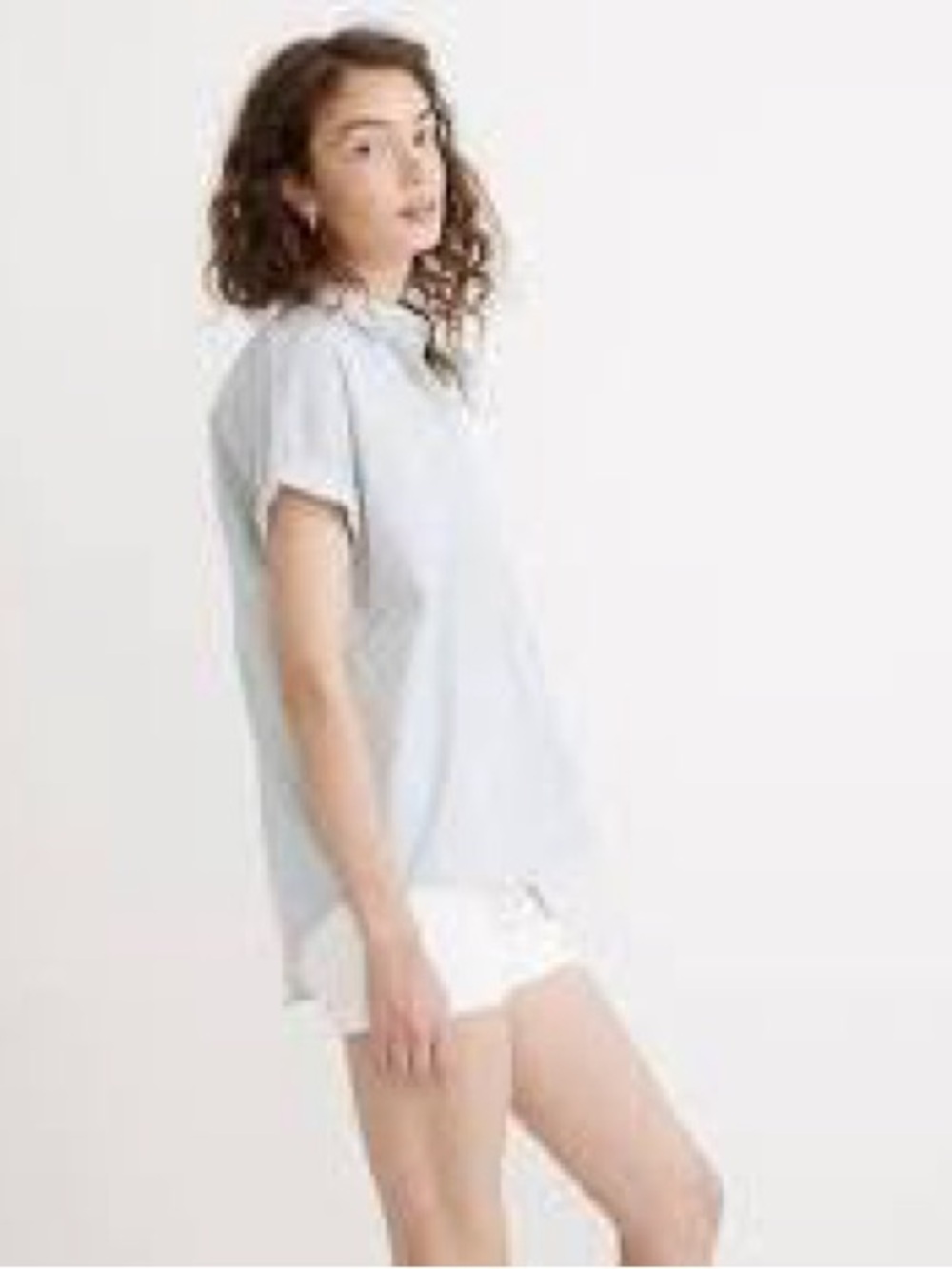 NWT Madewell Courier Pintuck-Back Shirt in Textured Windowpane Small